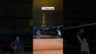 Padel spot near the Eiffeltower🤩🎾 [upl. by Bum802]