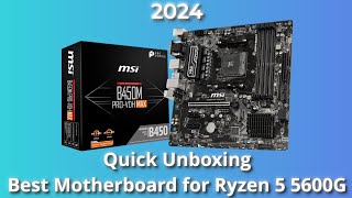 Msi B450M Pro Vdh Max Motherboard Quick Unboxing and Short Review 2024 [upl. by Lupee]