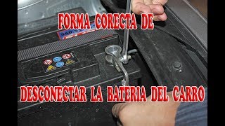 forma segura y correcta de desconectar la batería de tu coche [upl. by Yesnik]