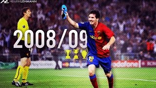 Lionel Messi ● 200809 ● Goals Skills amp Assists [upl. by Akemet]