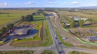 Christchurch Southern Motorway – Stage 2 August 2018 drone footage [upl. by Rosabel]