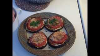 Eggplant and Tomato Slices in the Toaster Oven [upl. by Greenfield66]