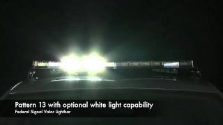 Federal Signal Valor Lightbar Flash Patterns with Optional White Light Capability [upl. by Uel]