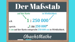 Der Maßstab was bedeutet 1100  ganz einfach erklärt  vergrößern und verkleinern  ObachtMathe [upl. by Raynard]