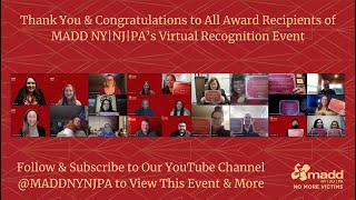 MADD NYNJPA Regional Virtual Recognition Event  March 21 2024 [upl. by Nessnaj]