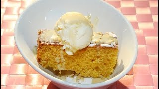 Receta Pan de elote con helado de piña y rompope [upl. by Itsur]