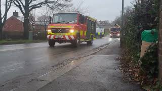 RARE Cheshire Fire And Rescue Service Major Rescue Unit Leaving A Road Traffic Collision [upl. by Thorman]