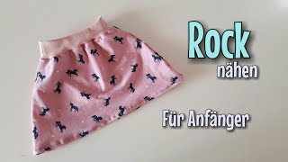 Rock Nähanleitung  Für Anfänger  OHNE Schnittmuster  Nähtinchen [upl. by Mulford]