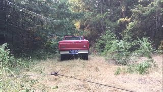 Yarding Logs With an F250 Pickup Truck  Small Scale Logging [upl. by Crist]