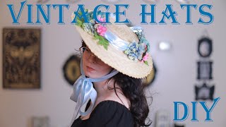 Diy Vintage Inspired Straw Hat [upl. by Onit]