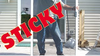 How to Fix Sticky Screen Sliding Door Rollers Easy Way [upl. by Horlacher]