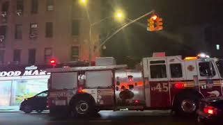 FDNY Engine 45 Ladder 58 and Battalion 18 responding 81424 [upl. by Barbara]