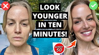 10 minute BRONZY GLOWY Summer Makeup look ✨for women over 40✨ [upl. by Hnilym383]