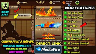 shadow fight 2 mod apk max level 52 unlimited money latest version mediafire link  Unlock All Thing [upl. by Macswan]