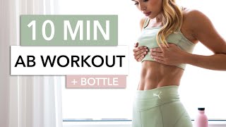 10 MIN AB WORKOUT  BOTTLE  or a small weight extra resistance amp special exercises I Pamela Reif [upl. by Valery]