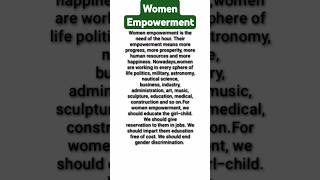 Women empowerment ● women empowerment paragraph ● women empowerment short essay ● womenempowerment [upl. by Ert]