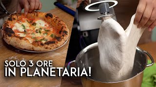 PIZZA NAPOLETANA ALTA IDRATAZIONE IN SOLE 3 ORE come impastare in planetaria  prova N3 Effe ovens [upl. by Sinnej155]