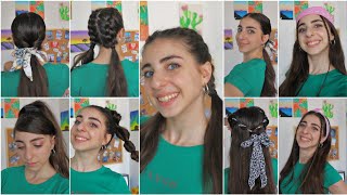 ЛЕСНИ ПРИЧЕСКИ ЗА ПРИКРИВАНЕ НА МРЪСНАТА КОСА  Hairstyles for greasy hair [upl. by Oetam]