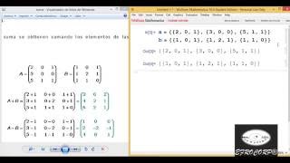 Matrices Wolfram Mathematica parte 1 [upl. by Cody]