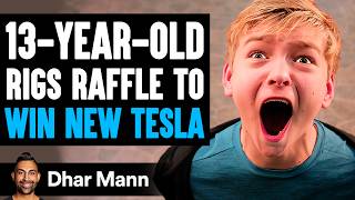 14YearOld RIGS RAFFLE TO WIN New TESLA What Happens Next Is Shocking  Dhar Mann Studios [upl. by Airom645]