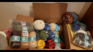 Herrschners Yarn Haul amp Sherpa Yarn Unboxing Date 12124 [upl. by Allehc367]