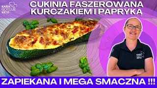 Kasia Gotuje Keto  Cukinia faszerowana kurczakiem i papryką [upl. by Phyllys]