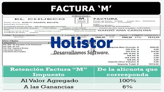 Retenciones factura M ✅ [upl. by Nivlam]