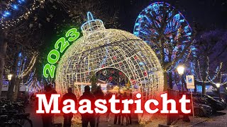 Magical Christmas Market in Maastricht Netherlands  A Festive Adventure [upl. by Noemis]