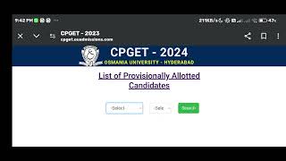 TS CPGET  3rd phase seat allotment released MEd  MpEd results allotment list TS CPGET 2024 [upl. by Hanah]