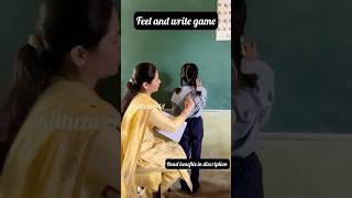 Sensory learning activity 🤩  Feel and write  shorts viral fun masti students teacher [upl. by Esorbma183]