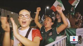 Decenas de aficionados reciben a la Selección Mexicana en Qatar  El Oasis del Mundial [upl. by Ashil]