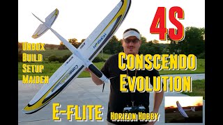 Eflite  Conscendo Evolution  Unbox Build Setup amp Maiden Flight [upl. by Schnabel]