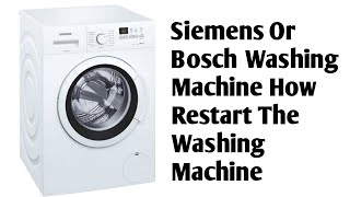 SIEMENSBOCH Washing Machine E17 E18 E21 Error code and How restart the error washing machine tamil [upl. by Hughes187]