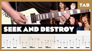 Metallica  Seek and Destroy  Guitar Tab  Lesson  Cover  Tutorial [upl. by Mechling]