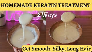 Keratin treatment At Home4 Ingredients OnlyGet Shinyfrizz Free HairRice amp Flaxseed Hair Mask [upl. by Paske946]