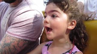 Mia riding the Pirate Ship at Pleasurewood Hills Suffolk 2016 [upl. by Krysta]