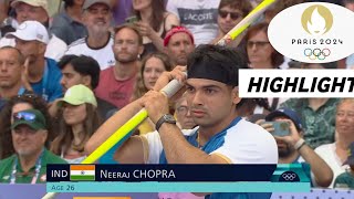 Neeraj Chopra Athletics Mens Javelin Throw Full Highlights 2024  Olympic 2024 Live [upl. by Eellek]