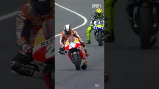 rossi vs pedrosa motogp moto racing competition honda yamaha agresive legend [upl. by Rosenblast]