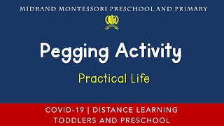 Montessori Practical Life Presentation  Pegging [upl. by Yim]