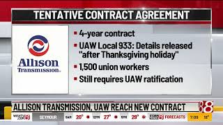 Allison Transmission UAW reach new contract [upl. by Lilllie527]