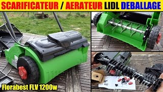 scarificateur lidl florabest aerateur deballage scarifier aerator vertikutierer rasenlüfter [upl. by Hyrup41]