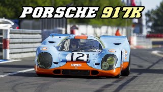 Porsche 917k Gulf  racing at the Nürburgring 2018 [upl. by Suiradel]