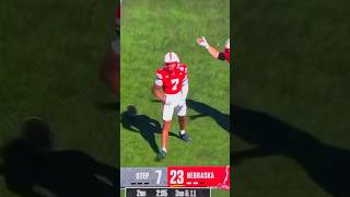 Malcolm Hartzog interception Nebraska Husker Blackshirt Football vs UTEP 83124 [upl. by Castera]