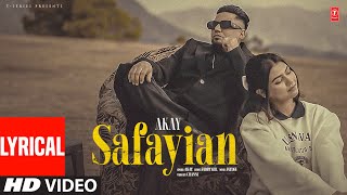 SAFAYIAN Full Video With Lyrics  A Kay  Latest Punjabi Songs 2024  TSeries [upl. by Airot]