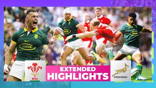 Springboks vs Wales Highlights  Wales vs South Africa International Friendly [upl. by Ejroj99]