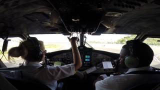 Winair DHC6 Twin Otter Takeoff Cockpit View from St Maarten [upl. by Friedrick]