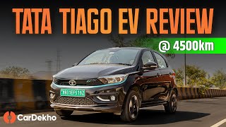 Living With The Tata Tiago EV  4500km Long Term Review  CarDekho [upl. by Kreiker848]