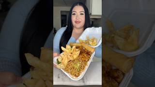 Panda Express Mukbang 🥡😍 panda foodies pandaexpress chinesefood chinesetakeout mukbang [upl. by Lytle298]