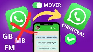 Como VOLTAR para o WhatsApp OFICIAL Sem Perder as Conversas e Arquivos [upl. by Sari321]