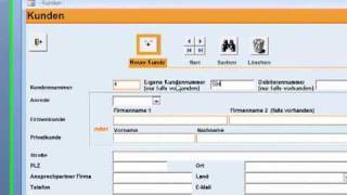 Kundendaten anlegen mit Rechnungsprofi Adressverwaltung [upl. by Annaira]
